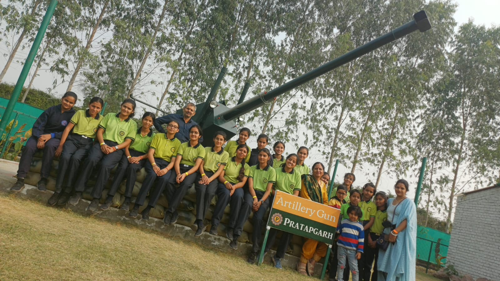 Students playing outdoor sports